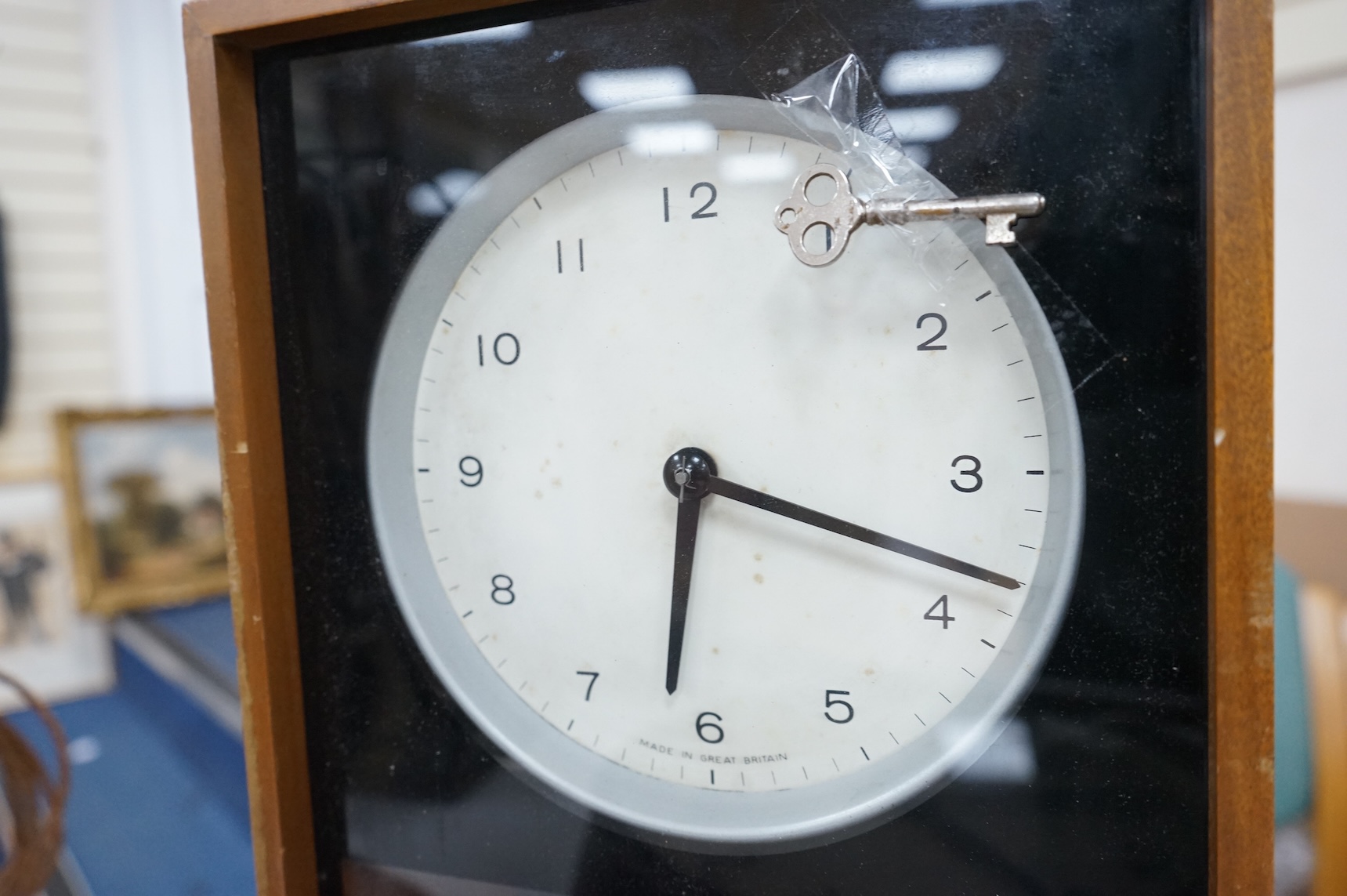 A Smiths Symchrome master clock, 41cm high